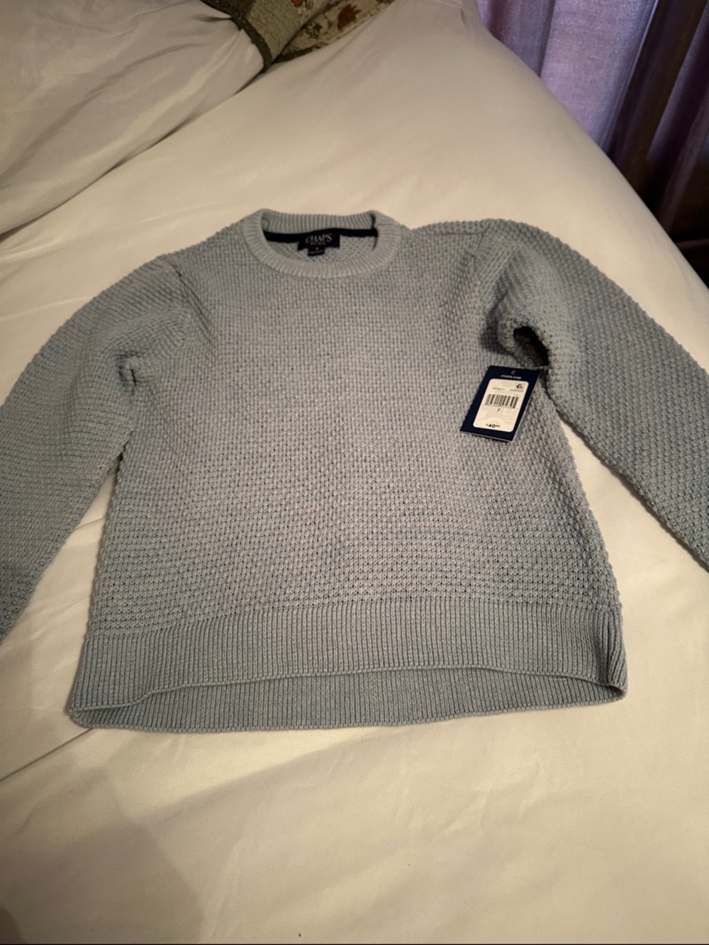 Chaps  Boys Light Blue Knit Sweater